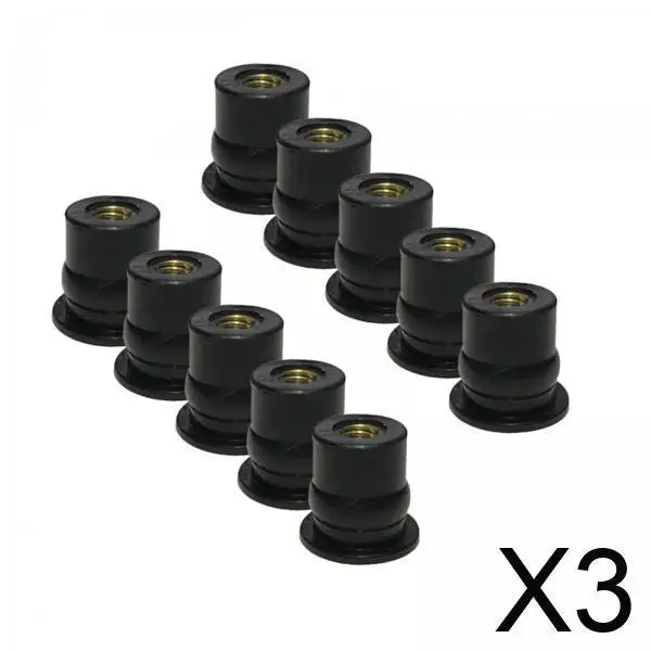 

3 прочных резиновых гаек с прочными проушинами, крепеж, метрическая универсальная замена 10x M6