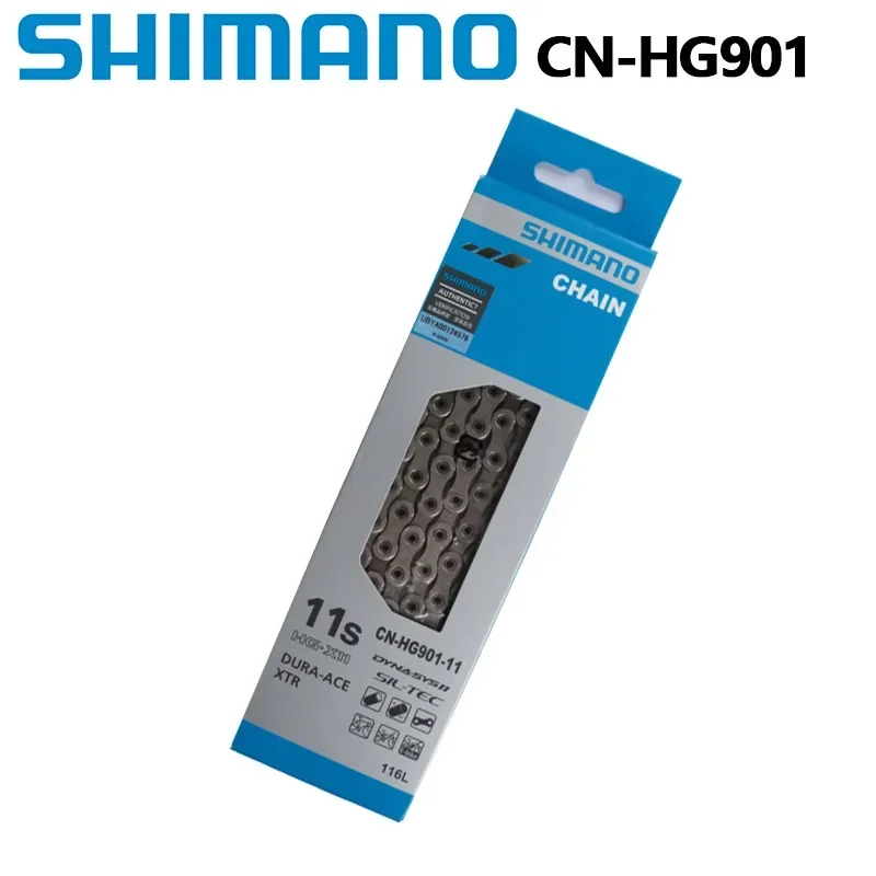 SHIMANO 11 Speed Road Bike Chain HG901 116L Super Narrow Hollow HYPERGLIDE - SIL-TEC ULTEGRA HG E-bike Chain Original Parts