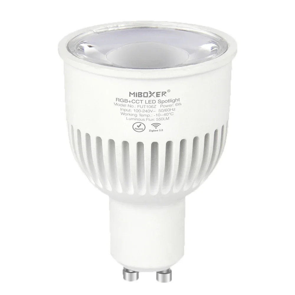 Miboxer 4W/6W/12W GU10 E27 RGB+CCT LED Spotlight (Zigbee 3.0)FUT103Z AC110V 220V WiFi App Control Smart Bulb Lamp Voice Control