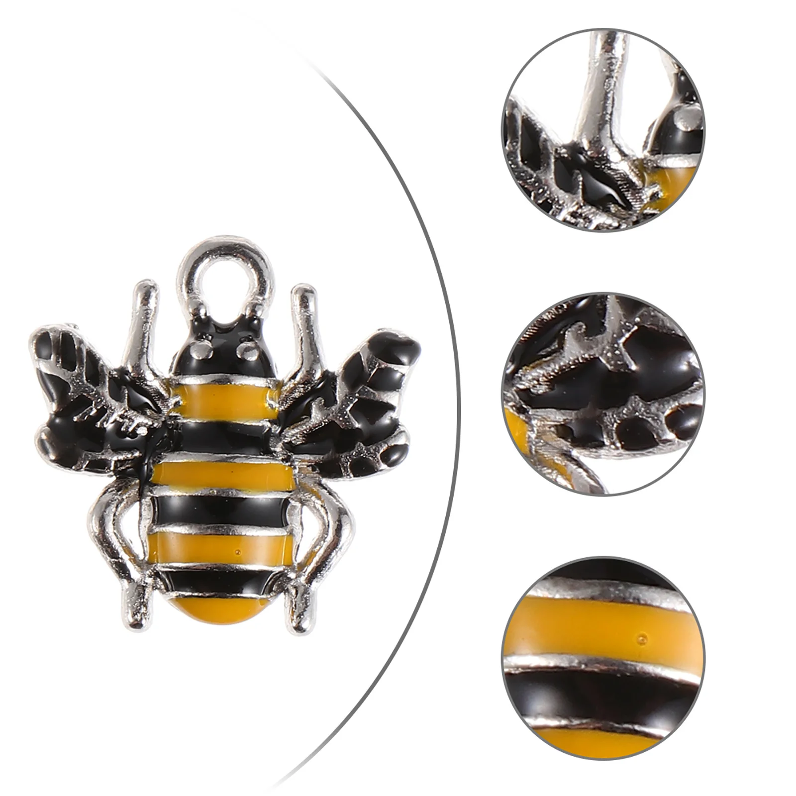 

10 шт., подвески в виде пчелы из сплава, креативные подвески для браслетов «сделай сам», ожерелья, серьги, изготовление ювелирных изделий, подвески в виде пчелы, подвески из сплава