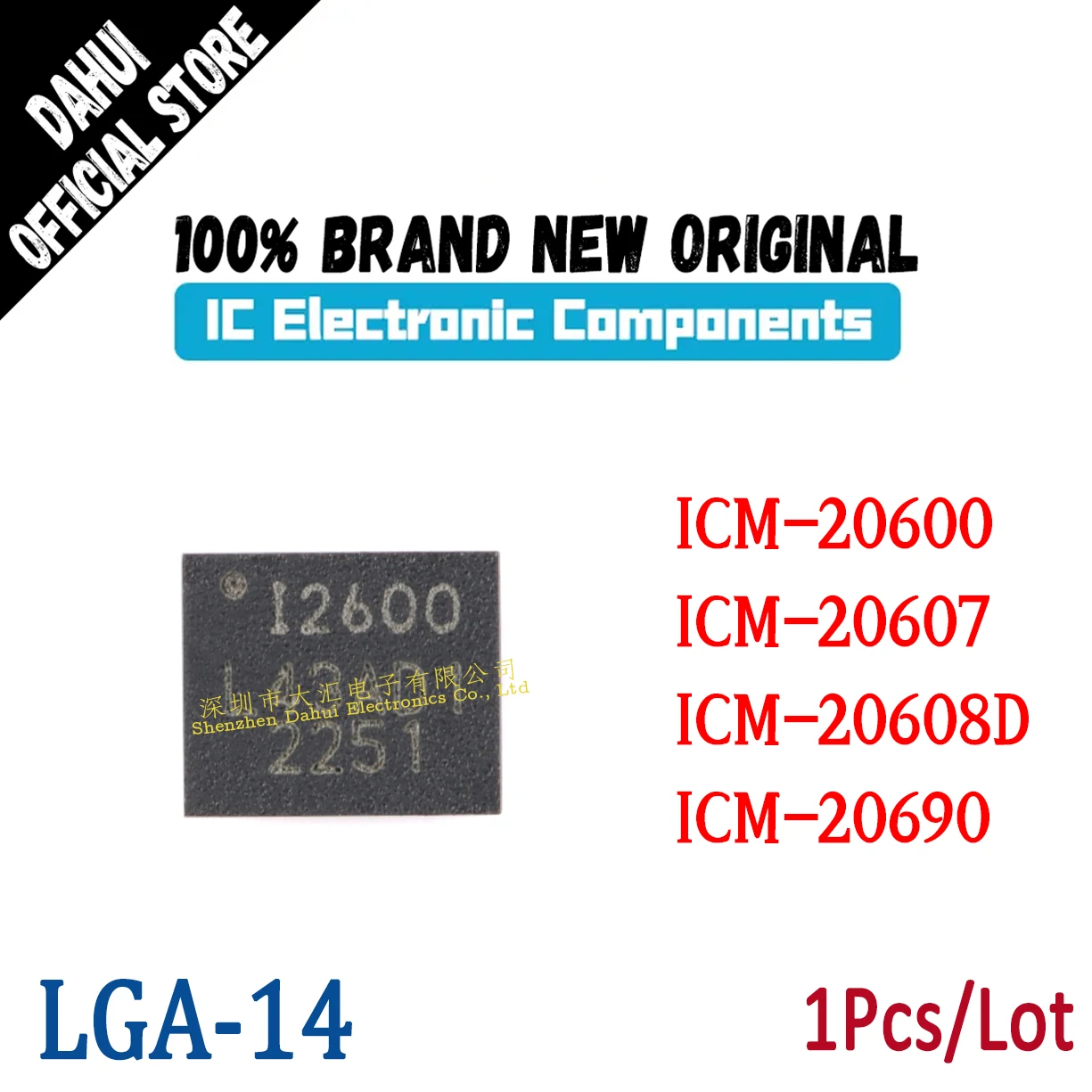 ICM-20600 I2600 ICM-20607 I2607 ICM-20608D I2608D ICM-20690 I2690 LGA-14 Chip IC nuevo original