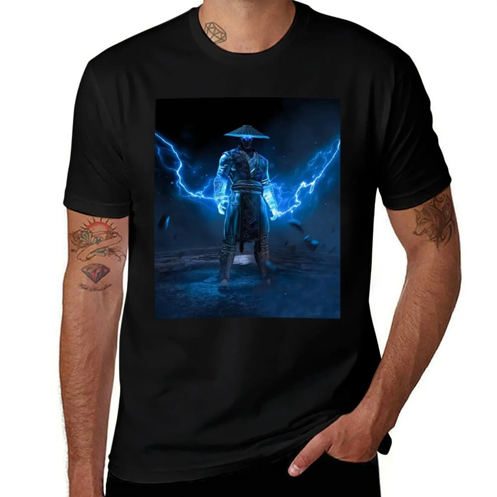 Raiden (Thunder God) T-Shirt Simple Print Design T-Shirt