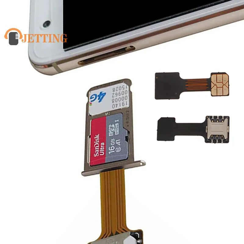 External 2-in-1 Converter Suitable For Android Xiaomi Huawei Universal TF Hybrid Sim Slot Dual SIM Card Adapter Extension Cable