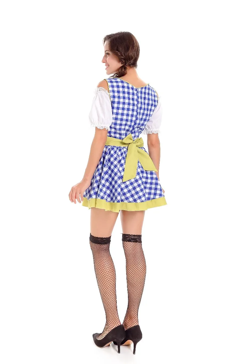Vestido tradicional bávaro Dirndl para mujer, disfraz de falda Sexy para Festival de Carnaval de cerveza Oktoberfest de Alemania