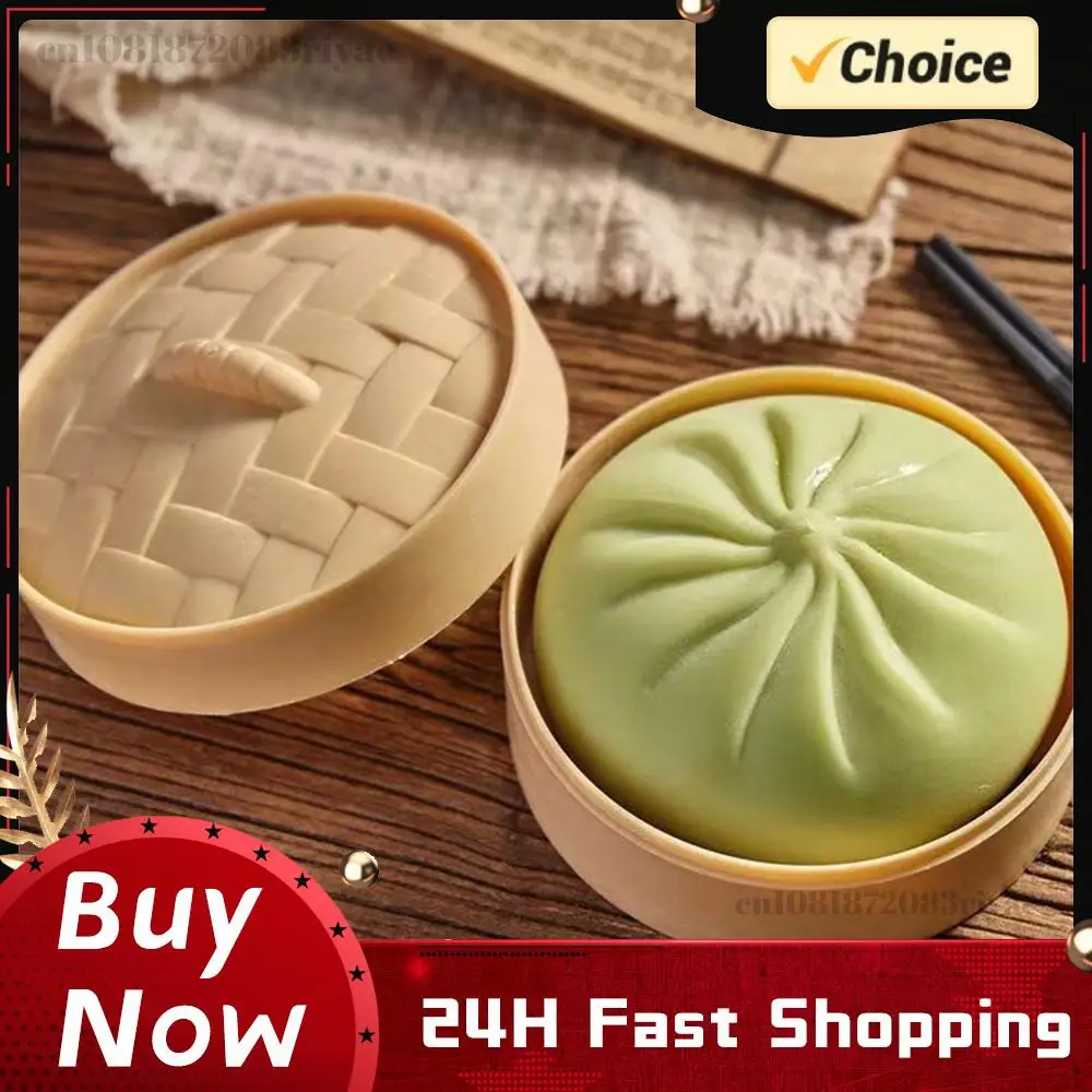 

Игрушка-антистресс в виде шарика из теста с коробкой-пароваркой, эластичные шарики-антистресс в форме пельменей для взрослых и детей