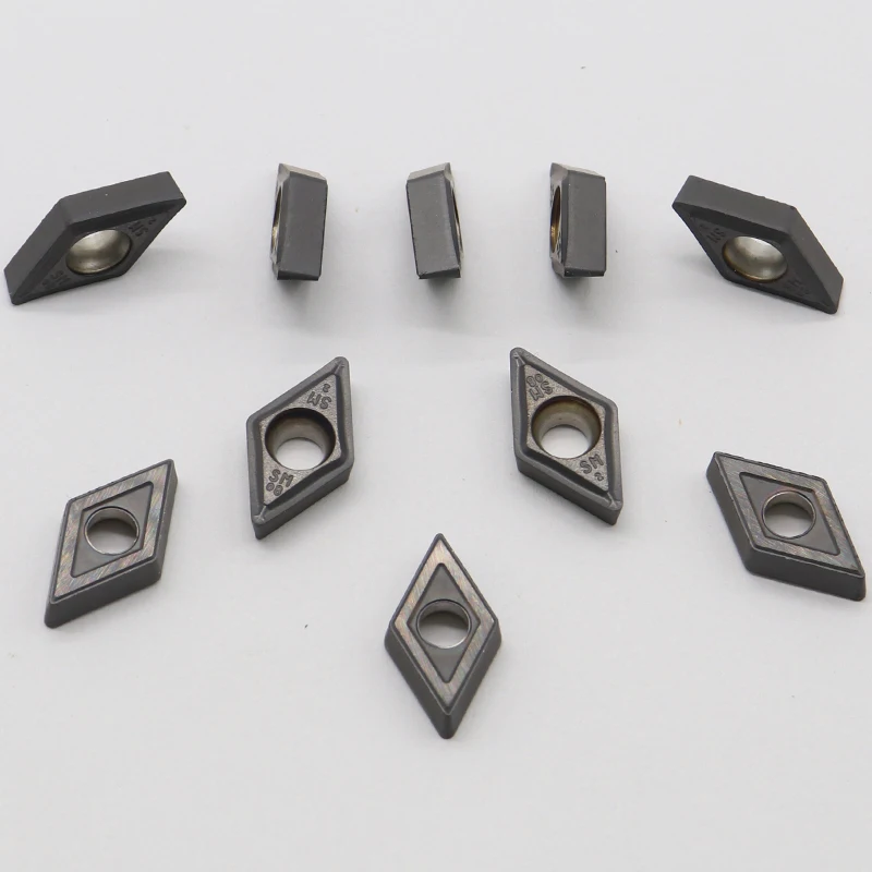 DCMT11T308-SM IC907 IC908 10 Chiếc Nội Bộ Dụng Cụ Xoay Carbide Lắp Dao Phay CNC Công Cụ Phụ Kiện Cho DCMT11T308 Lưỡi Dao