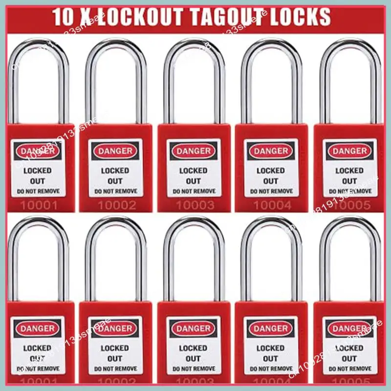 N94R Ckout Tagout Locks Set -Lock Out Tag Out Safetypadlocks Set For Electrical Lock Out Tag Out Station