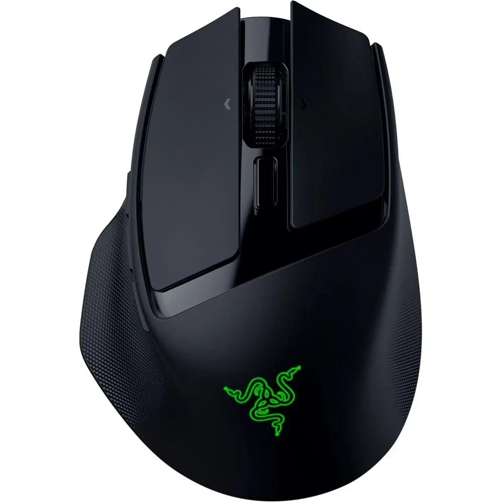 Portable Ergonomic Wireless Gaming Mouse: 10 Customizable Controls, HyperScroll, Optical Switches, Extended Battery Life, AI Pro
