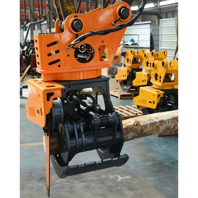 360 Rotating Hydraulic Log Grapple Saw for 12-20 Ton Excavator Automatic Chain Timber Felling Grapple Tree Cutting Clamp Saw