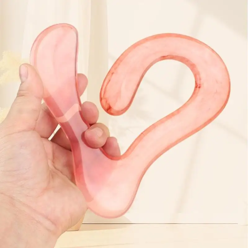 

Large Face Neck Back Body Acupuncture Pressure Massage Guasha Board Guasha Board Natural Resin Beeswax Massager Scraper Tool