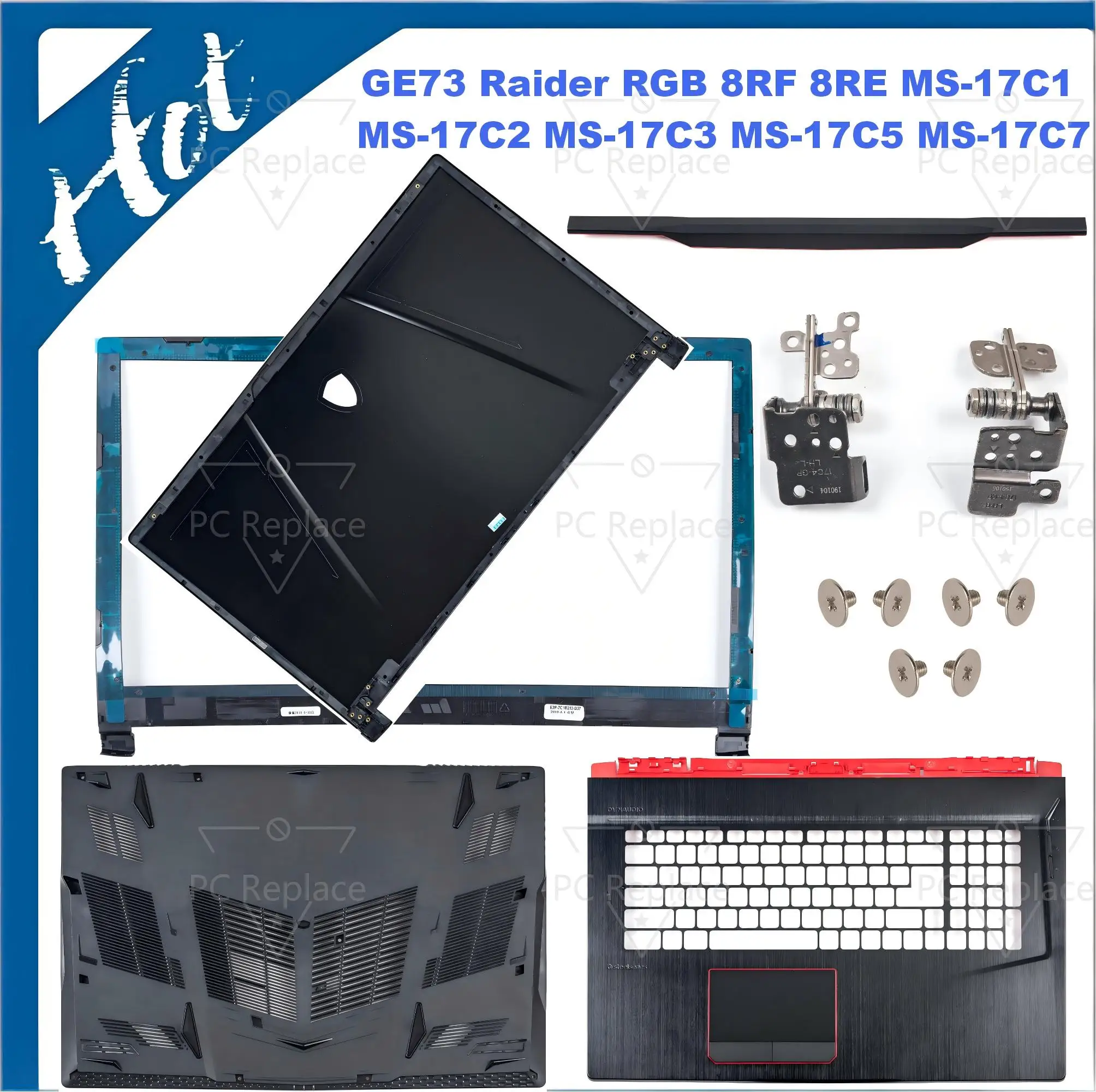 

Origi cover For GE73 GE73VR Raider RGB 8RE 8RF MS-17C1 MS-17C3 MS-17C5 ms-17c6 ms-17c7 Front bezel Upper Palmrest Base Cover