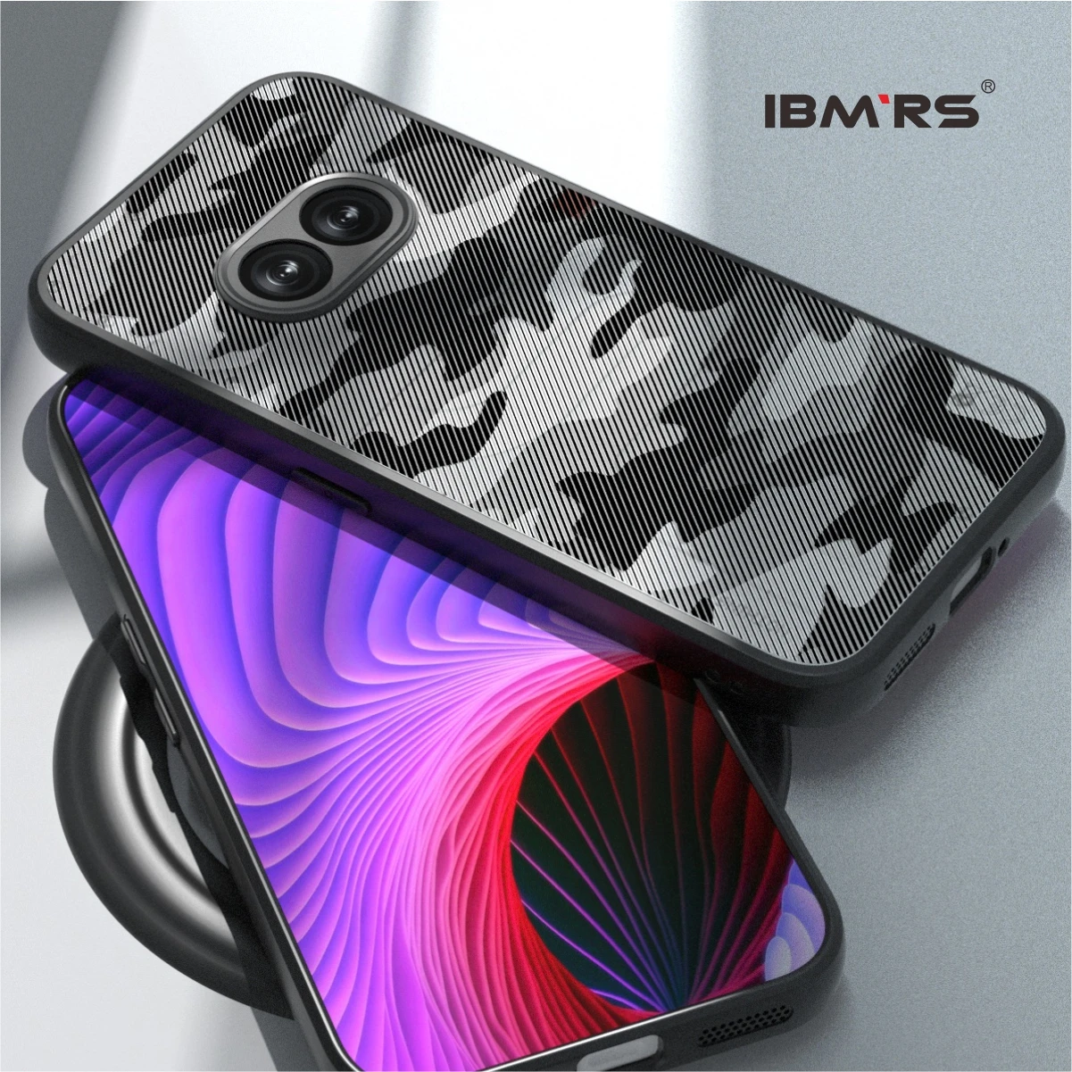 

IMBRS for Nothing phone 2A plus Case , (Not Yellowing)(Military Drop Protection) Protective Shockproof Phone Case, Clear camo