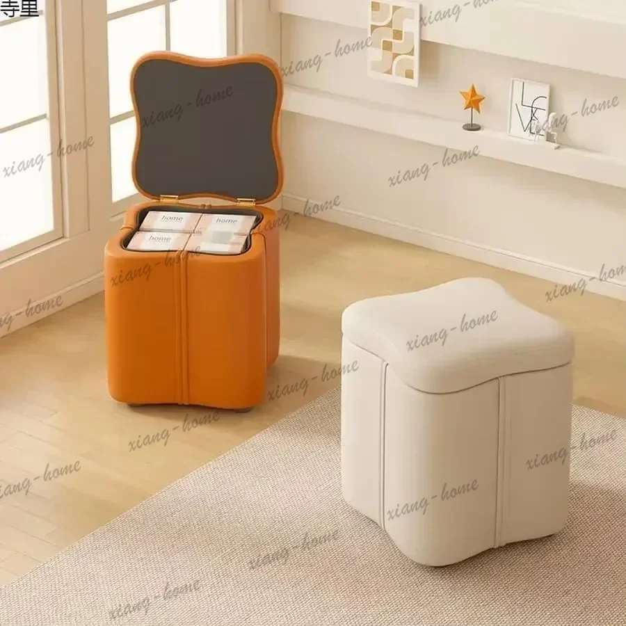Best Sellers Dressing Stools Armless Leatherwear Entryway Chairs Carrying Storage Stools Makeup Room Footrest Vanity Stool For L