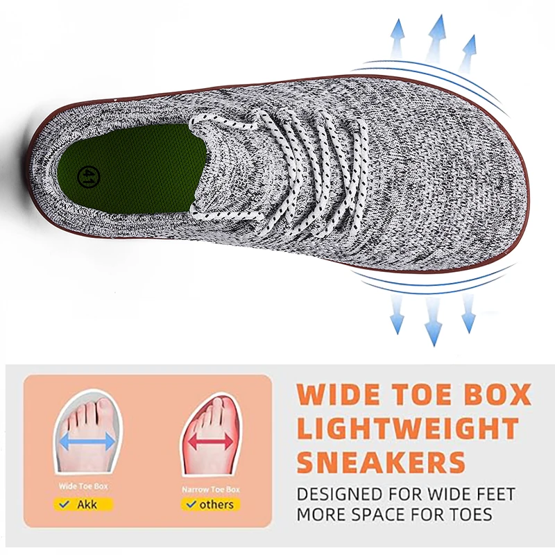 Minimalistische Barfußschuhe, Unisex, leicht, atmungsaktiv, Nullsohlen, breite Zehen, Herren-Laufschuhe, Outdoor, lässige Wanderschuhe – Detail 7