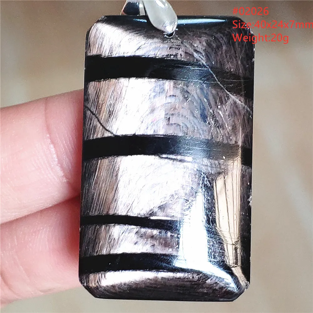 Natural Black Hypersthene Rectangle Pendant Necklace Water Drop Women Men Beads Egypt Gold Hypersthene Obsidian Pendant AAAAAAA view 2