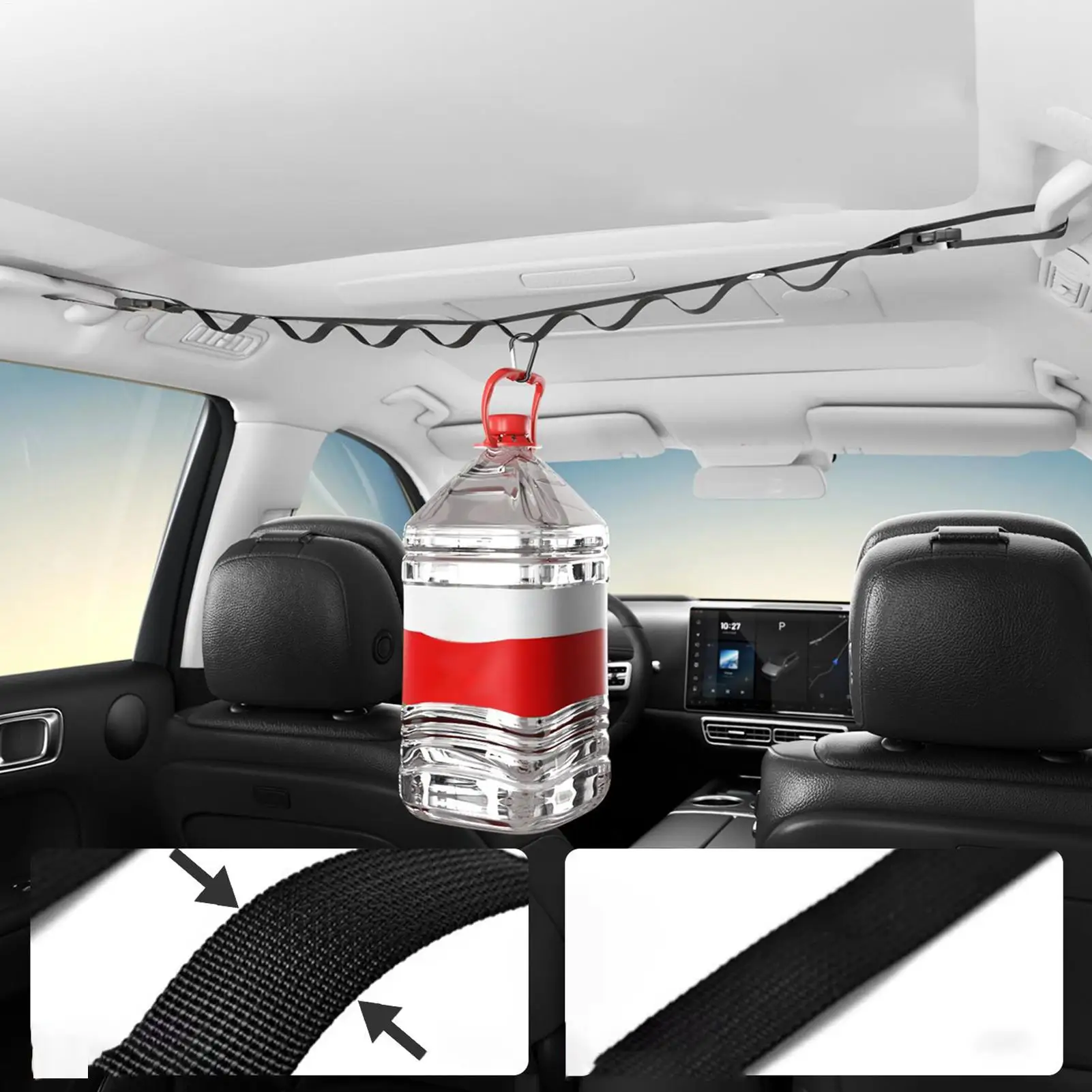 Retractable RV Clothesline Hanger, Portable Travel Laundry Drying Line, Outdoor Automotive Pickup Truck Sedan Accessories