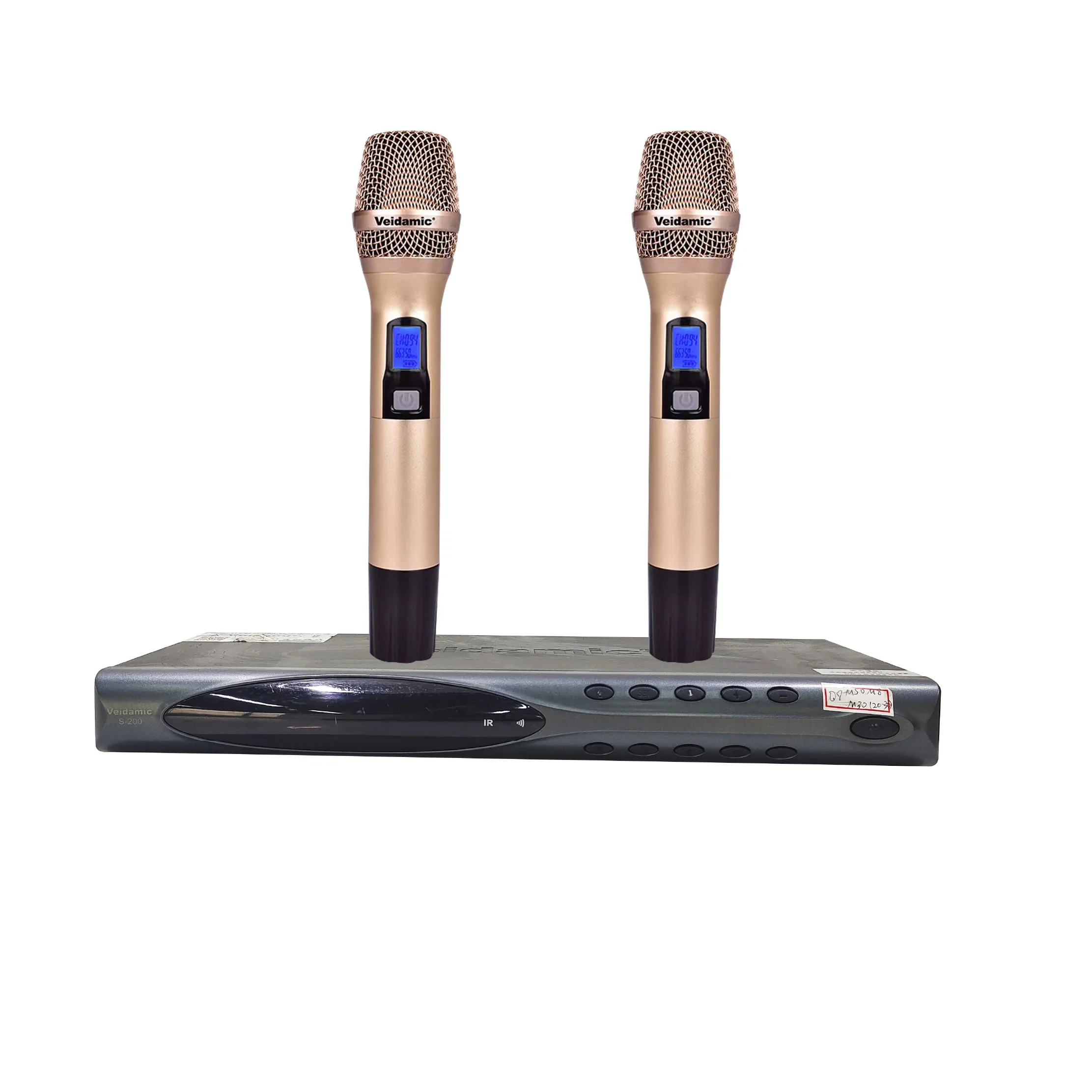 M50 New Arrivals Touch screen technology Kalaoke microphone with IR infrared dual channel wireless microphone