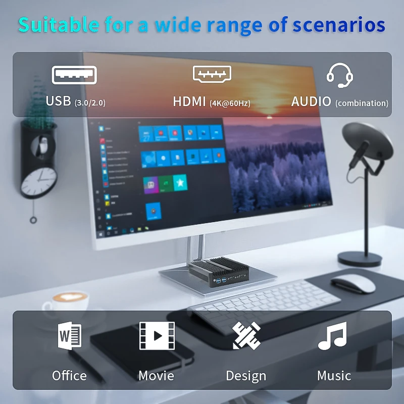 صندوق جديد كمبيوتر صغير بدون مروحة VAG COM DC12V I3 I5 I7 Win10 11 Linux كمبيوتر صناعي صغير #3