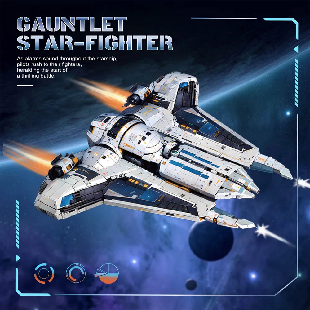 2948pcs MOC Starfighter Kom'rk-class Fighter Transport Building Blocks Bricks Assembling Model Toys for Boys Birthday Gift Set