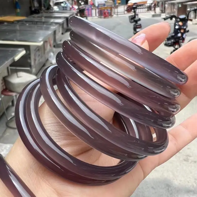 6mm Jingle Fine Jade Bangle Bracelet Women Fine Jewelry Natural Myanmar Jadeite Certified Burma Jades Thin Circle Bangles Purple