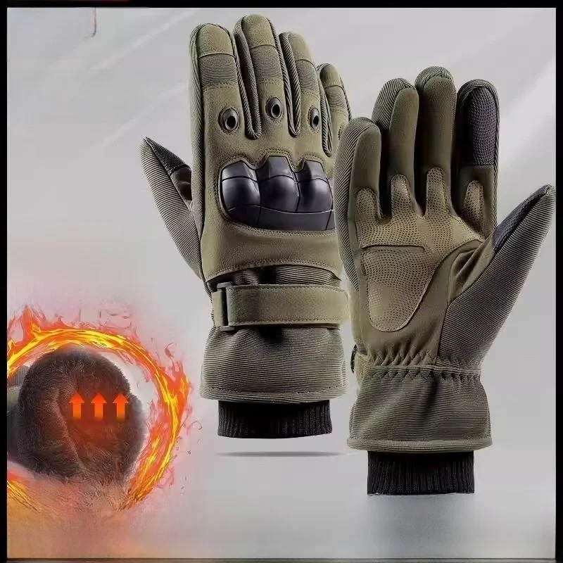 

Tactical Gloves Winter Fce Warm Cold Resistant Anti Slip Cut Resistant Impact Resistance Assault Gloves Outdoor Cam Tr...