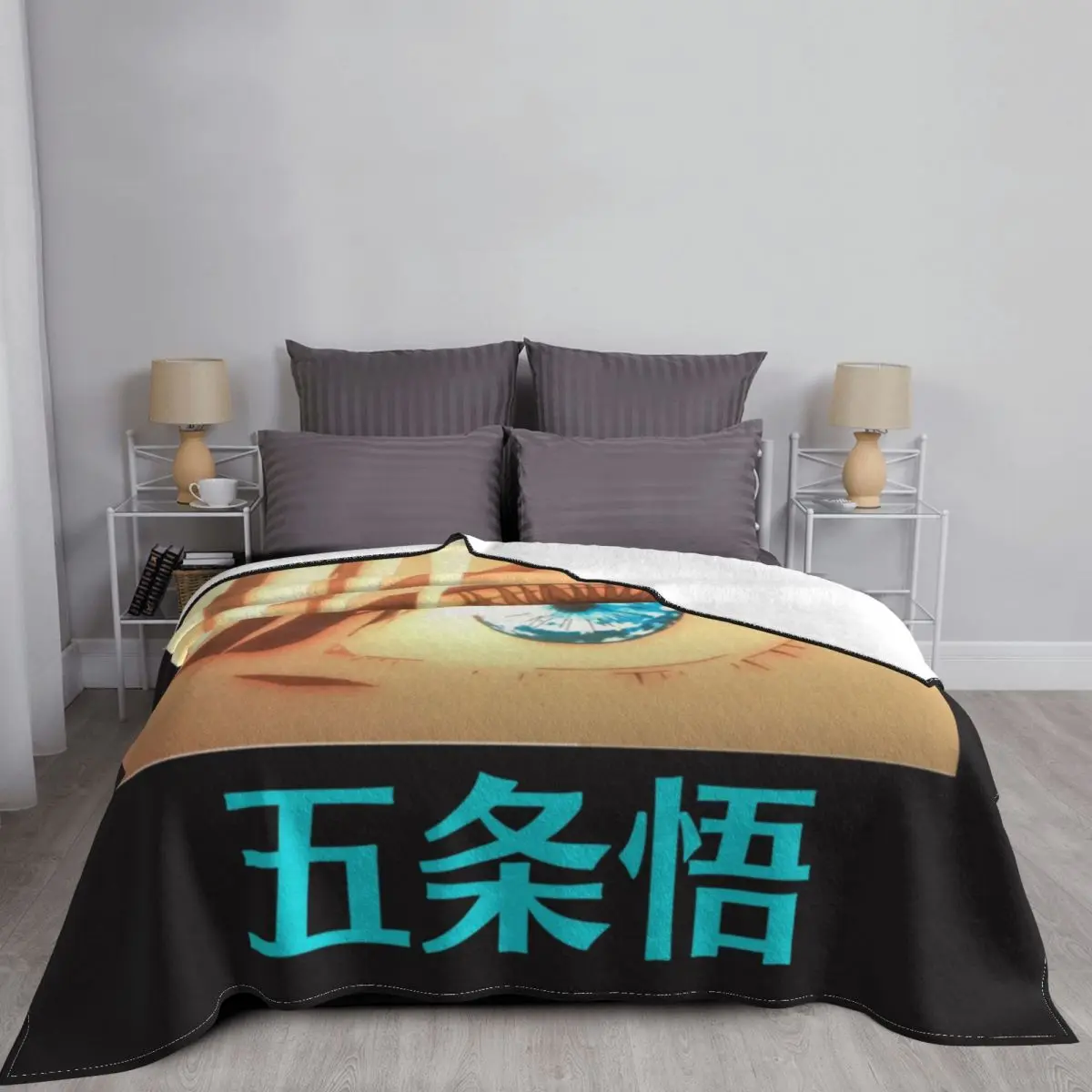 Gojo Satoru Collage Manga Blanket Fleece Spring Autumn Jujutsu Kaisen Anime Super Warm Throw Blankets for Sofa Couch Bedspreads