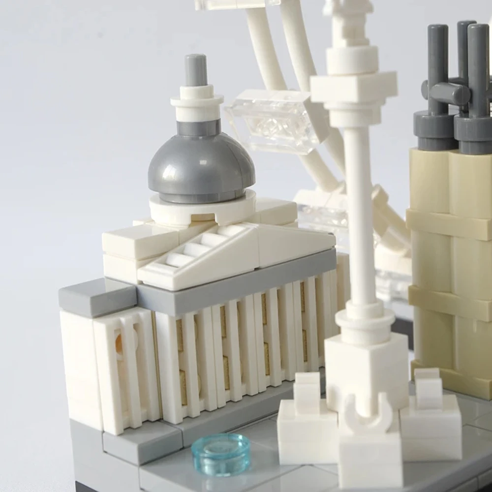 Kreative Stadt Skyline 468 Stück Moc Architektur London Ideen Entzückende Bausteine Modell Lernspielzeug Geschenk 21034