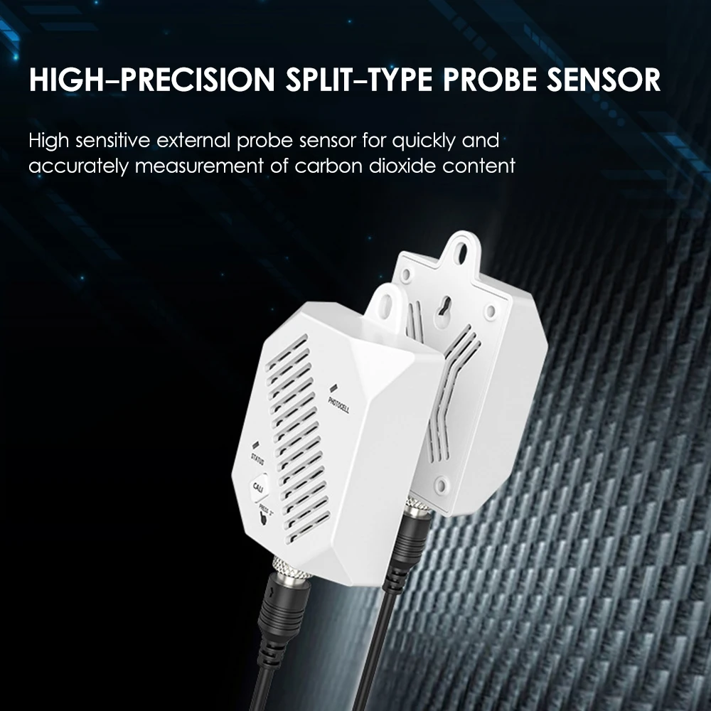 CO2 Monitor & Controller CO2 Concentration Tester Controller 0~9999ppm Wall-mounted Carbon Dioxide Air Quality Monitor
