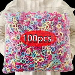 100/200/500pc Children's Hair Accessories With High Elasticity Fashionable Nylon Hair Rope Simple Basic Headband