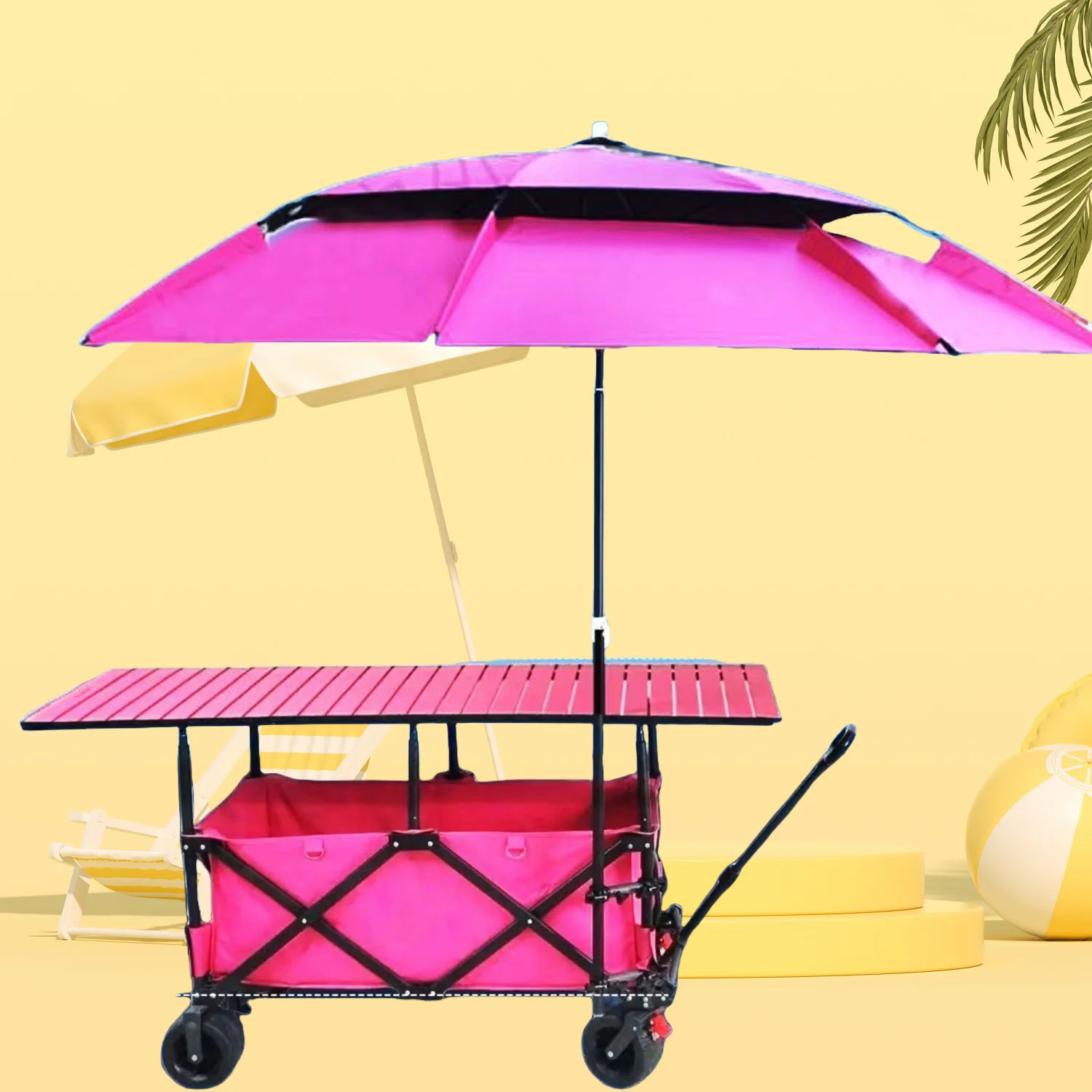 

1.5 * 0.72 long table folding camper Internet celebrity multi-purpose stall car, can lift table umbrella