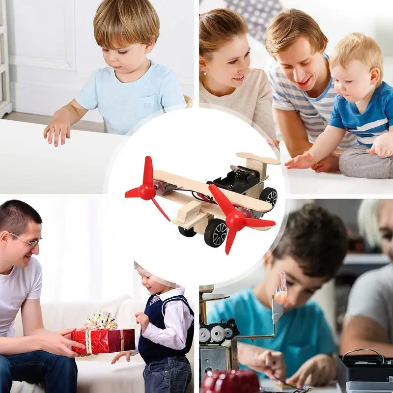 Jouets d'Avion en Bois pour Enfant, Kit d'Assemblage Scientifique