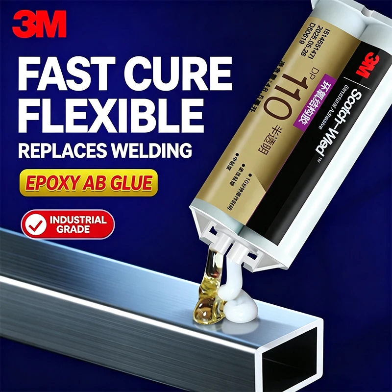 3M DP110 Scotch-Weld Epoxy Adhesive 50ML Flexible Two Part Structural Glue for Metal Plastic Wood Ceramic