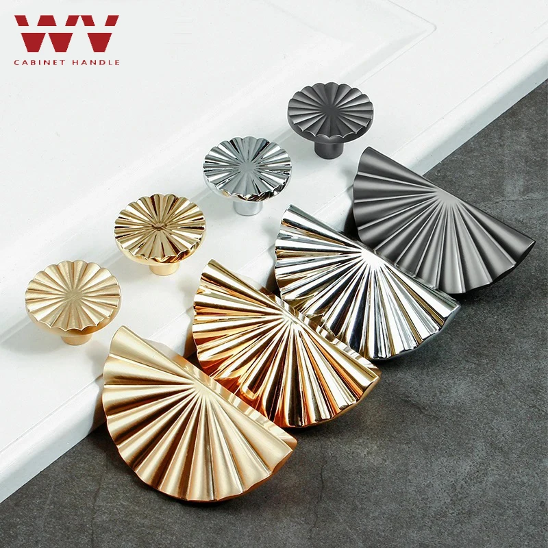 WV Gold Handles Kitchen Cabinet Storage Door Knobs Handle Furniture Kitchen Item Cupboard Closet Drawer Dressers Wardrobe Pulls