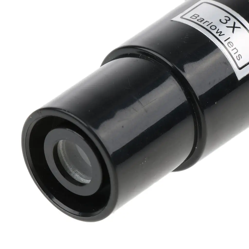 Telescope Eyepiece Barlow Lens 3X Magnification Optical Glass Wide View Lens for Astronomy High Magnification 0.965inch
