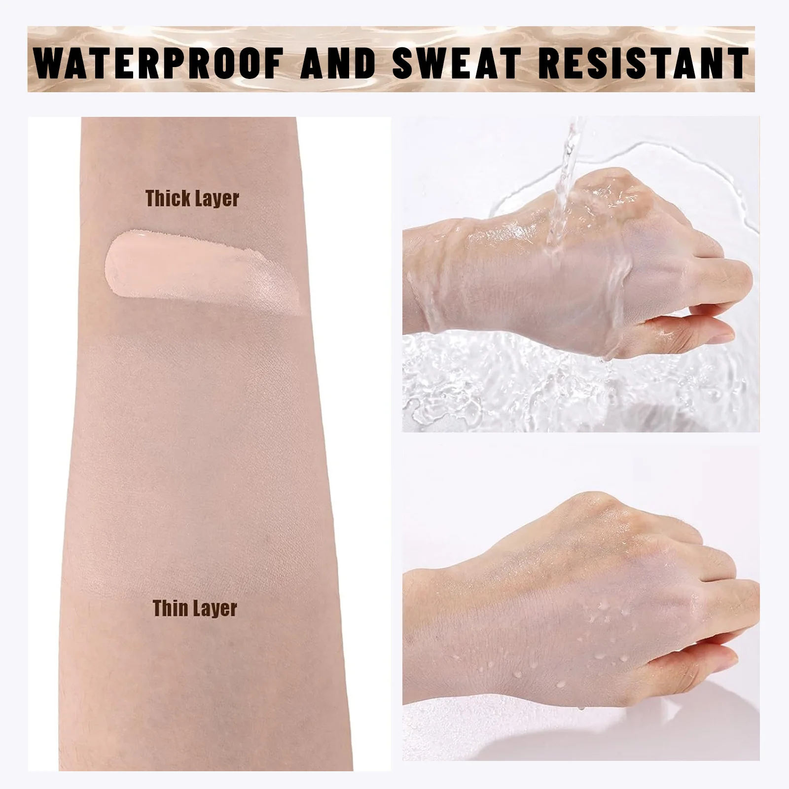 Liquid Foundation Concealer Long Lasting Waterproof Moisturizing Brighten Foundation Natural Matte BB Cream Face Base Makeup