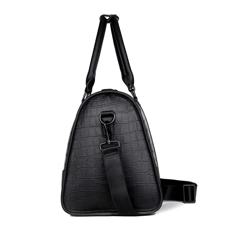 Bolso de viaje de cuero con patrón de cocodrilo para hombre, bandolera de hombro, para ordenador portátil, a la moda, novedad de 2023