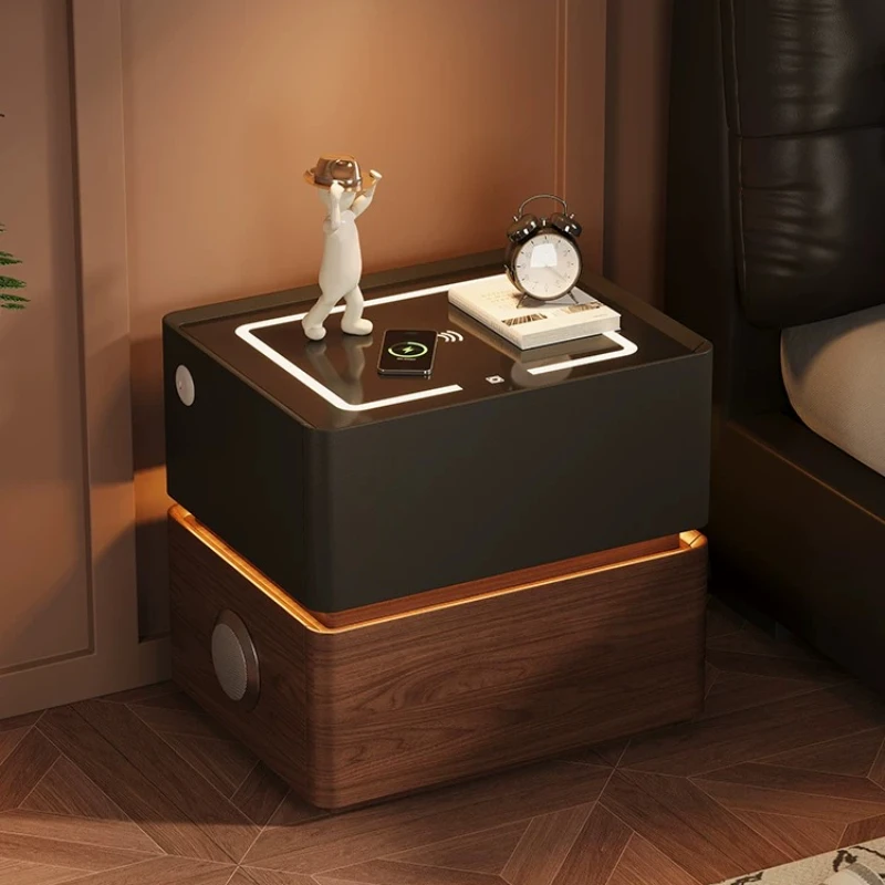 Yellow Classic Nightstands Narrow Minimalistic Nordic Safe Bedside Tables Drawers Modern Italian Mesa De Noche Bedroom Furniture