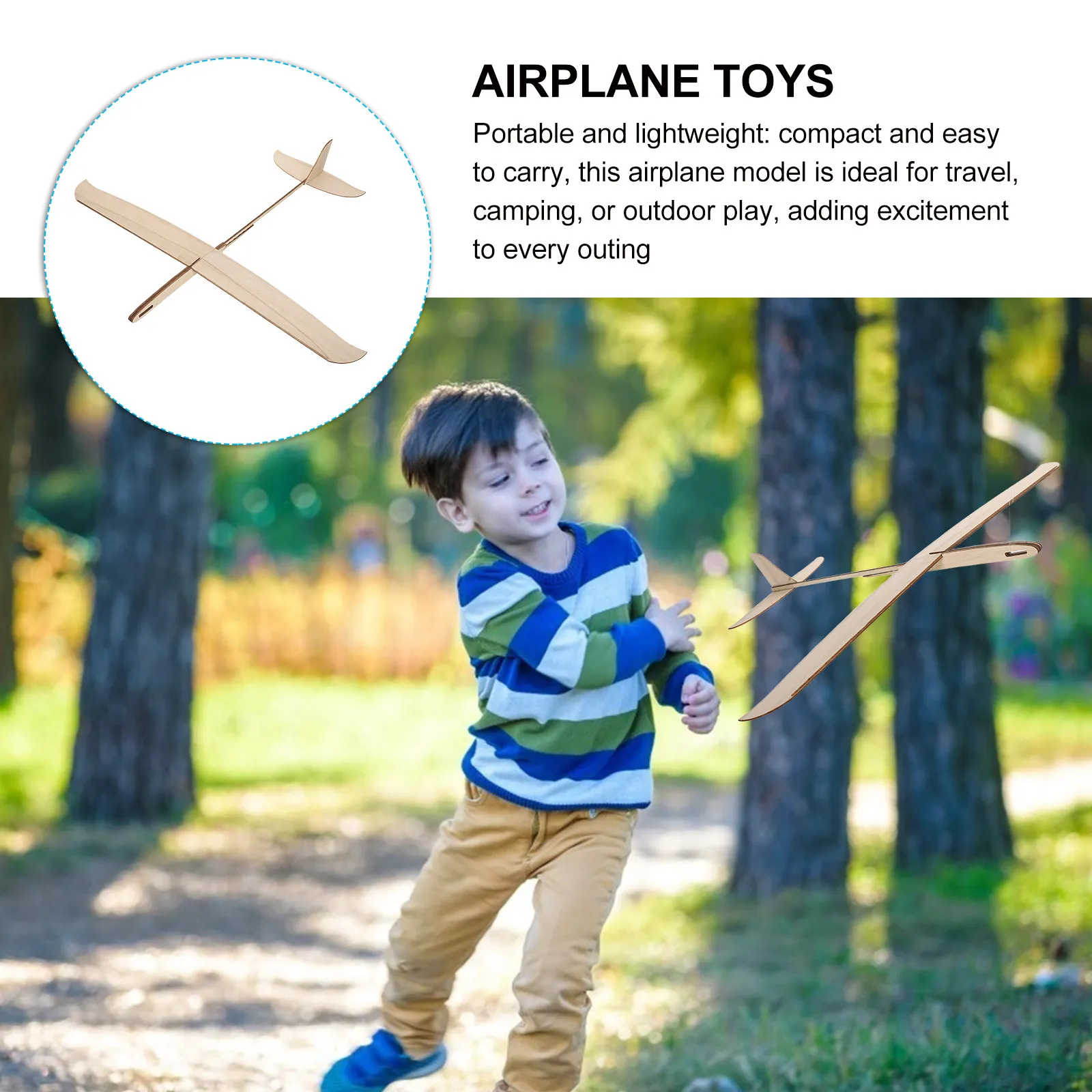 

DIY Paintable Wooden Airplane Craft Unfinished Wood Glider for Kids Creative School Crafts Outdoor Play Activity