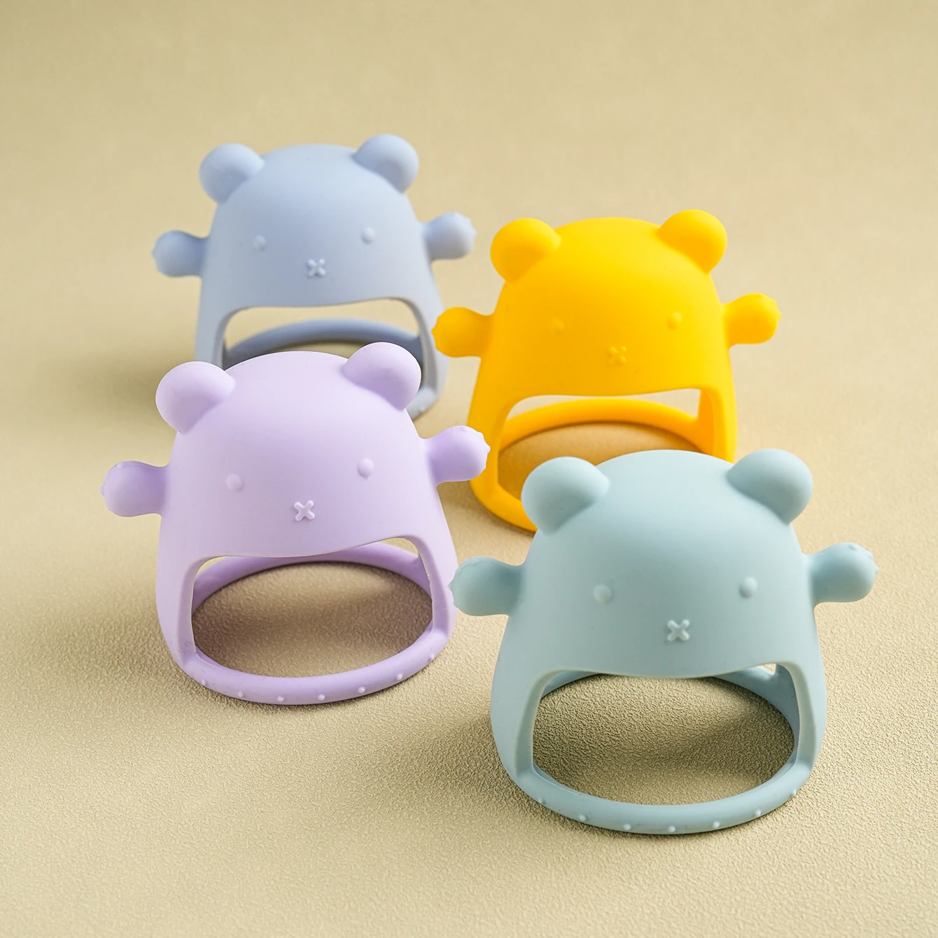 

1PCS Silicone Baby Teething Toys Cute Bear Shape Baby Toys Soft Baby Glove Teether Anti-eating Baby Items Colorful Baby Products