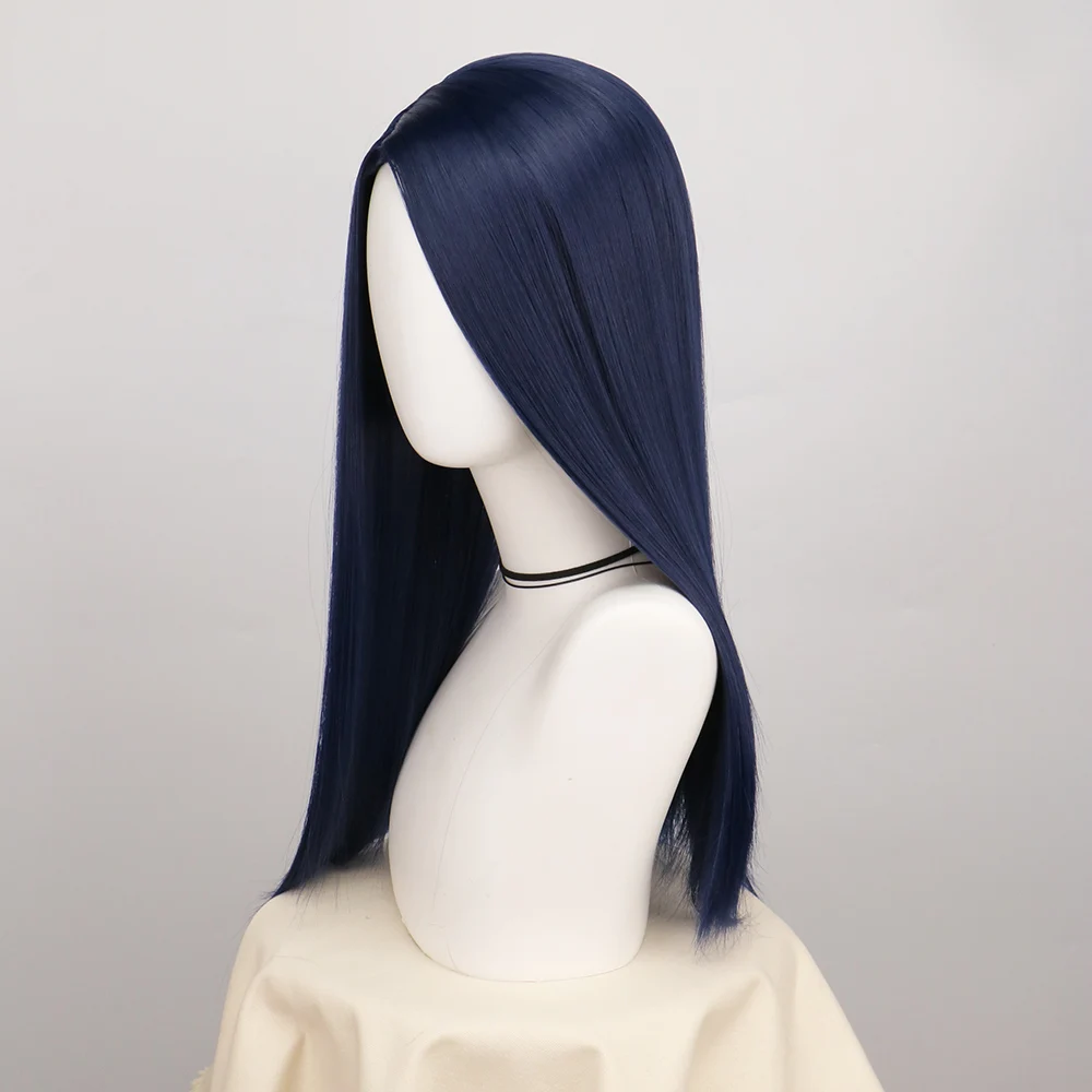 Game Arcane Caitlyn Cosplay Wig Dark Blue Long Straight Heat Resistant Synthetic Hair The Sheriff of Piltover Wigs Cos Party