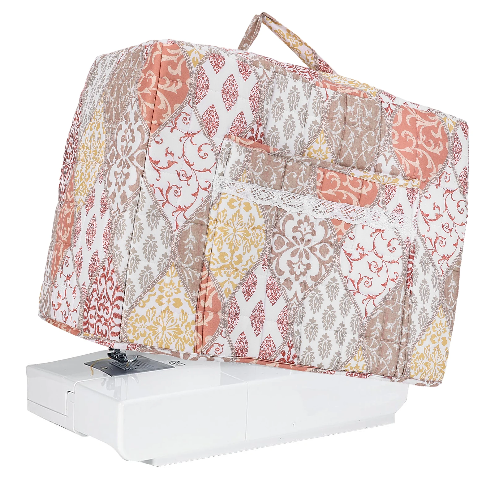 Sewing Machine Dust Cover with Pocket Sewing Machine Protective Cover for Most Standard Machines and Accessories