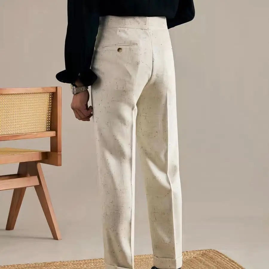 Paris Naples Business Casual High-end Casual Pants Straight-leg Men's Trousers Wrinkle-resistant Suit Pants Vestido Social