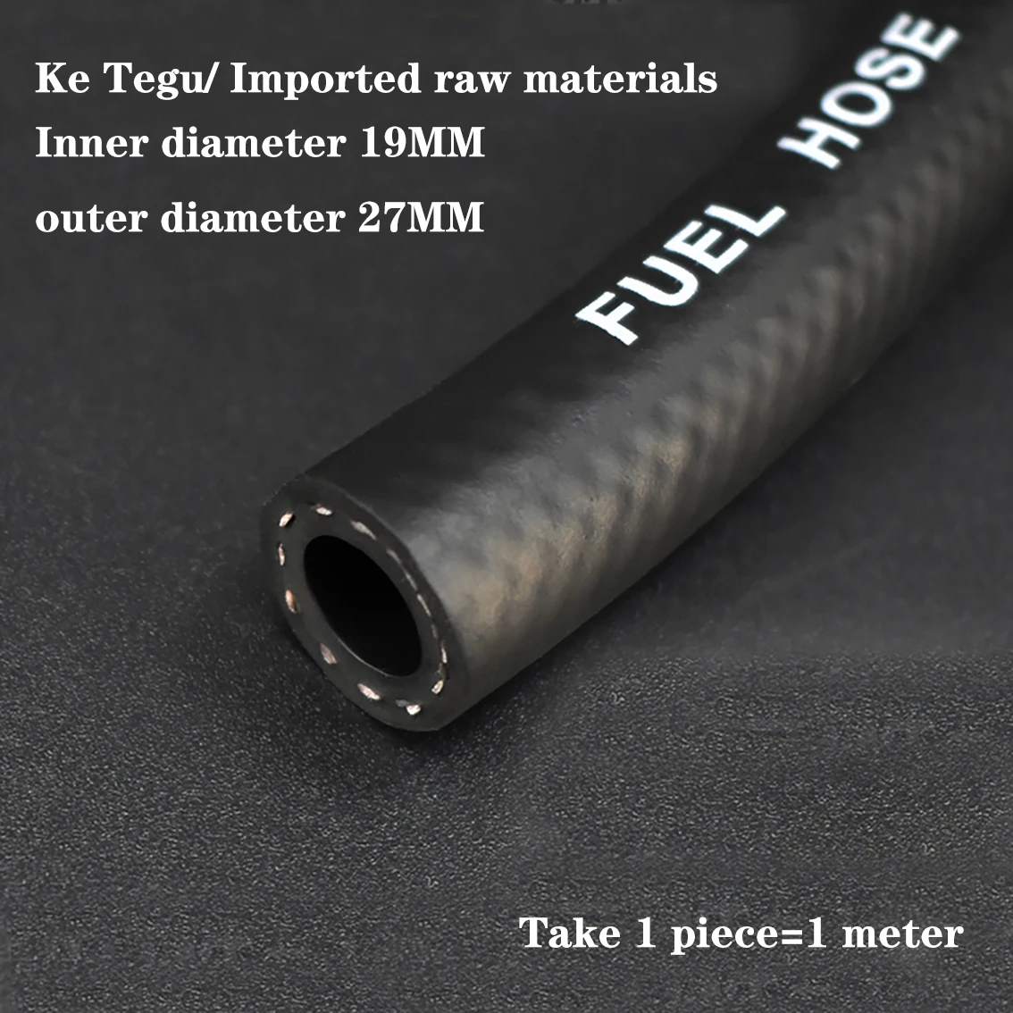 4mm~25mm Gasoline Hose Diesel Pipe Engine High-Pressure Fuel Pipe High-Temperature Resistant Oil Delivery Black Rubber Pipe