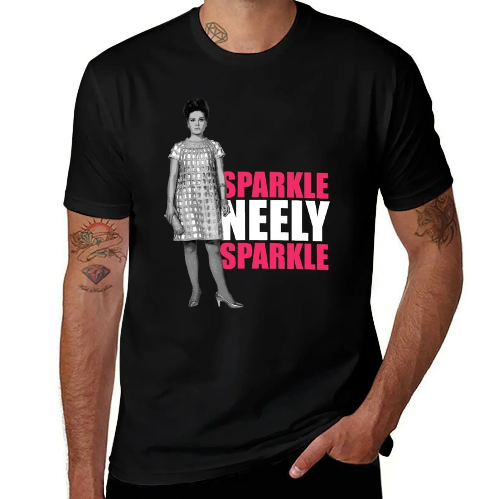 Sparkle Neely Pink White L T-Shirt cotton t shirt pack t shirt man cotton t shirts for man pack cotton T-shirt