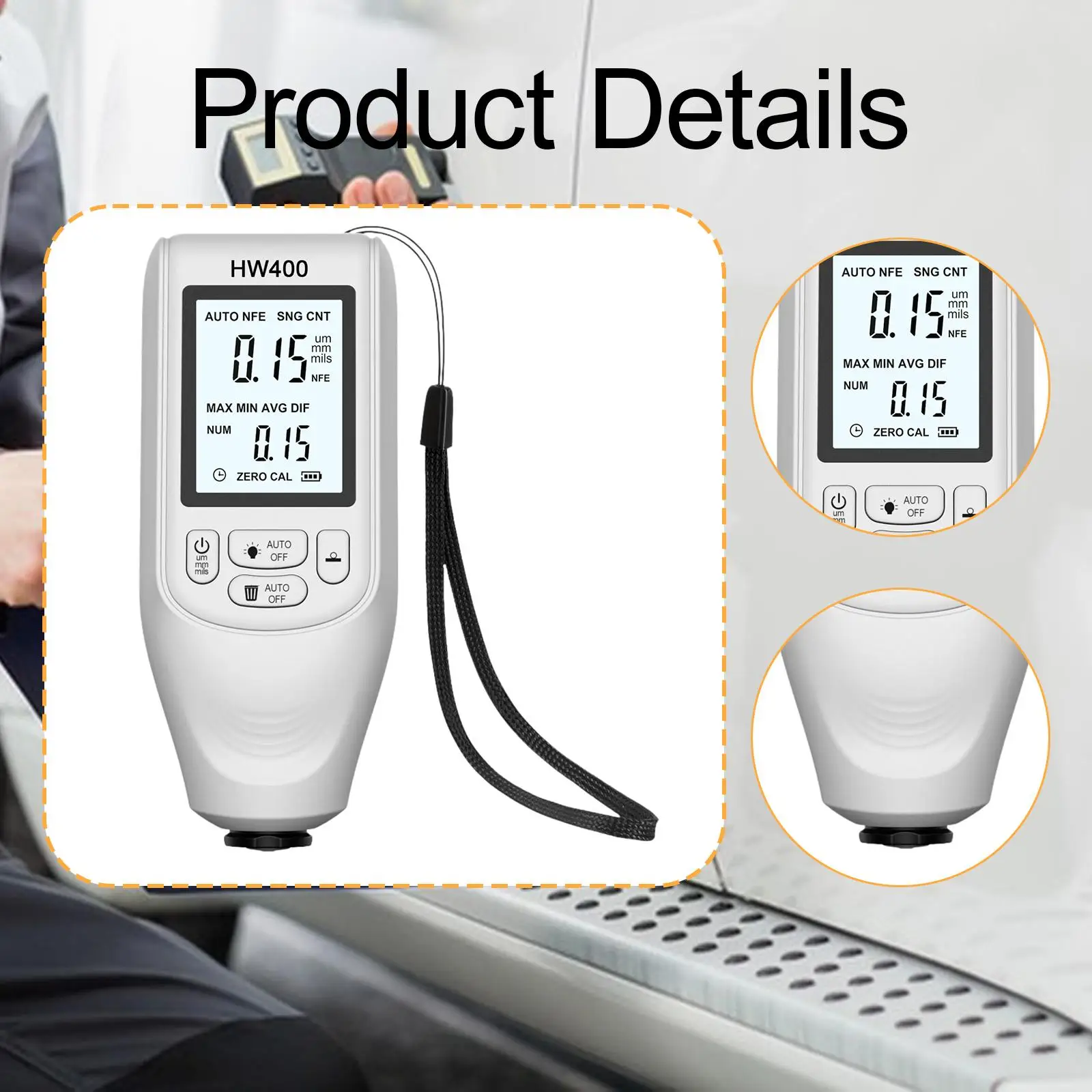 두께 게이지, 도장소 제조용 철 및 알루미늄 본체 도장 두께 측정기