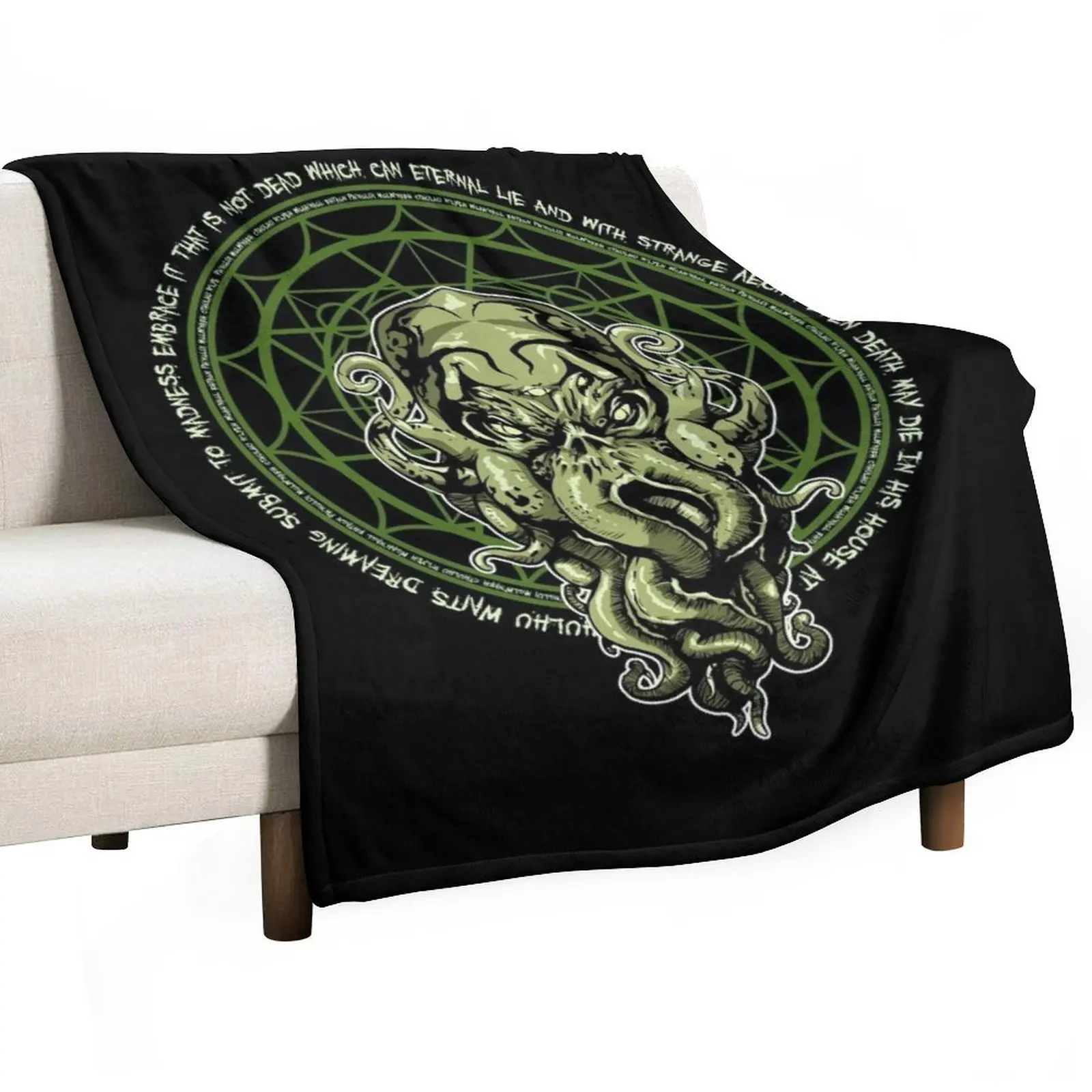 Cthulhu Throw Blanket Plaid For Baby For Decorative Sofa valentine gift ideas Furrys wednesday Blankets
