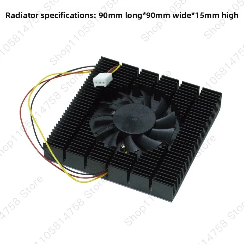 Graphics card backplane radiator with fan RTX3080/3090 video memory cooling aluminum extrusion heat dissipation module