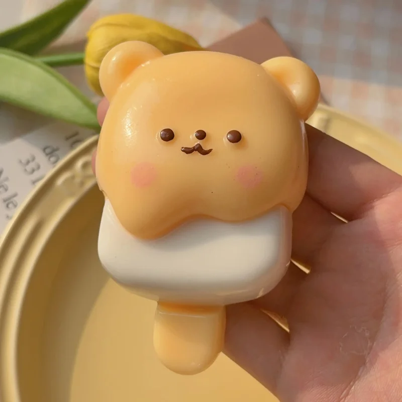

Cute Bear Ice Cream Squishy Toy - Slow Rebound Stress Relief, Soft Sensory Fidget for Kids & Adults, Anxiety Relaxation Gift
