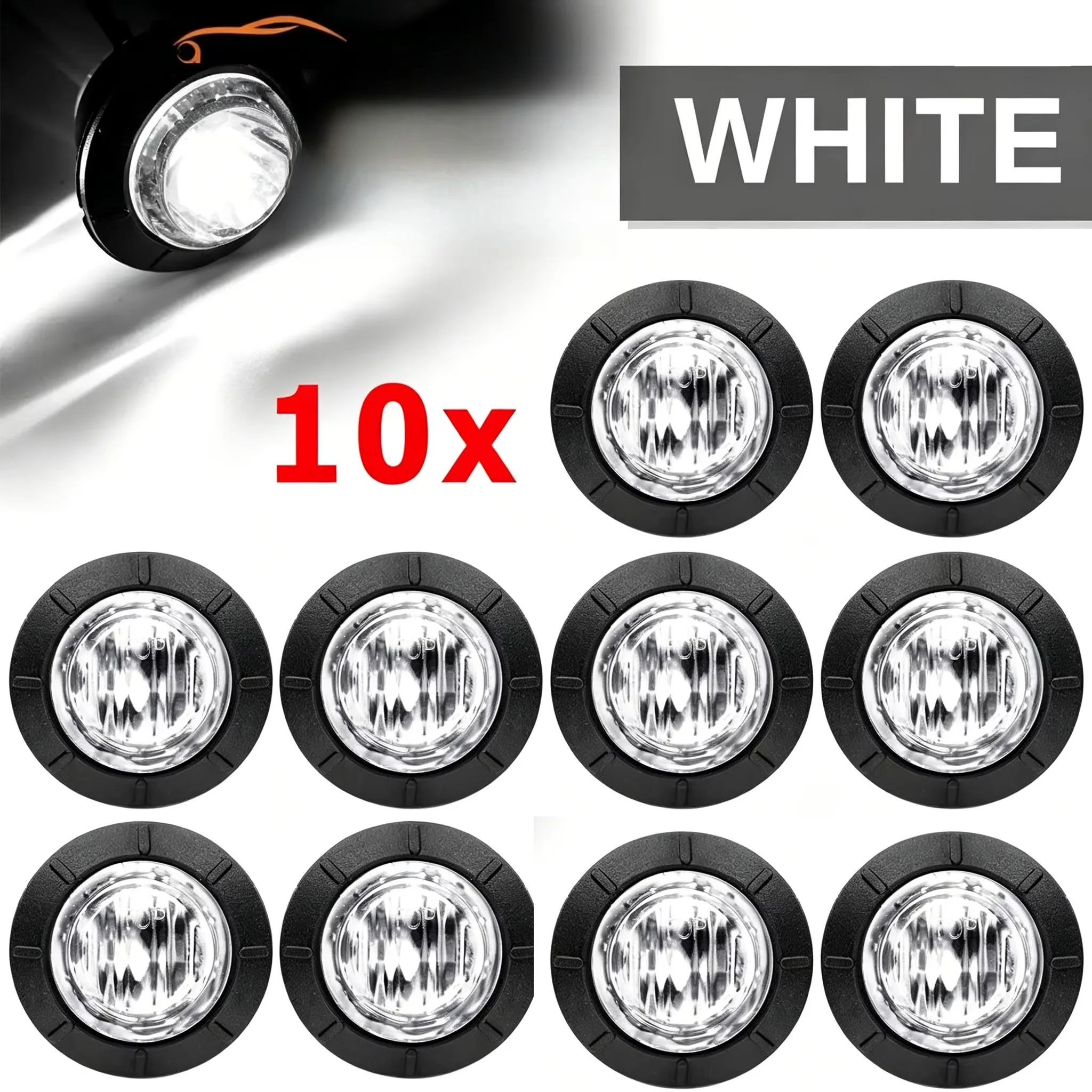 10x White Round 3/4