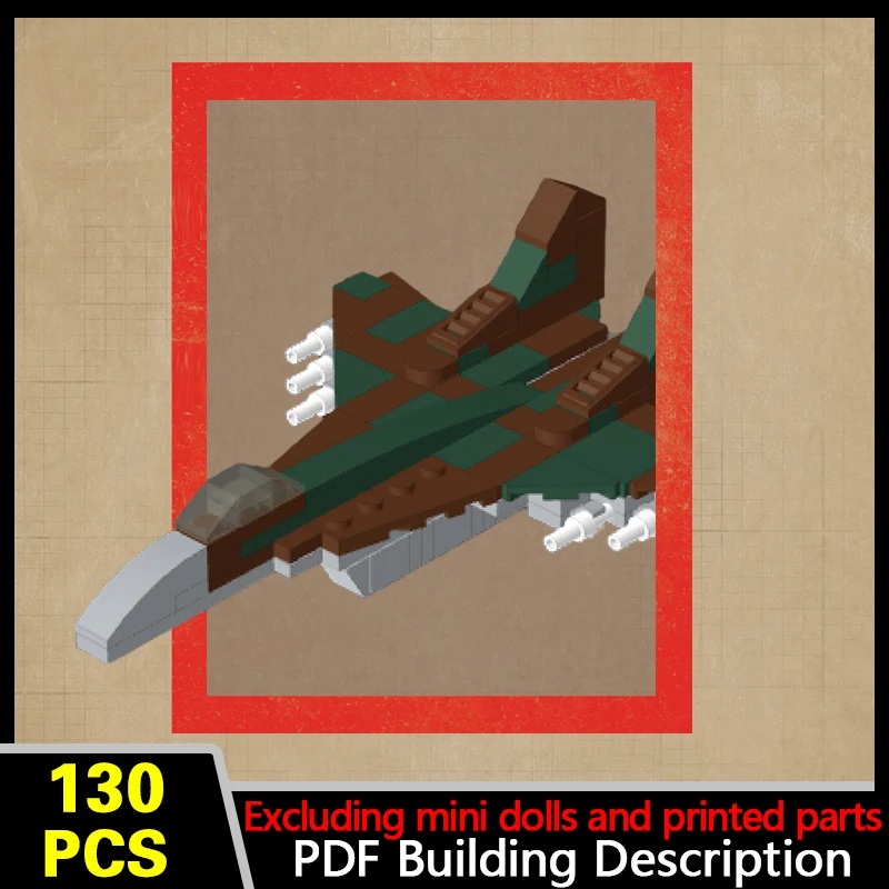 MiG-29 Military Jet Fighter Model MOC Building Bricks War Equipment Modular Technology Gifts Holiday Assemble Children Toys Suit